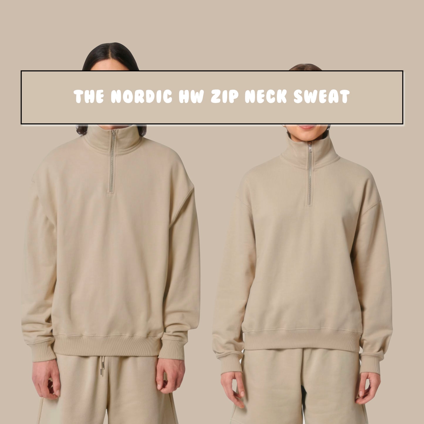 THE NORDIC HW ZIP NECK SWEAT // Nordic Deep Black