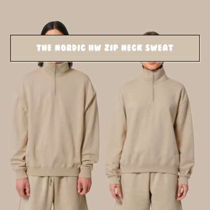 THE NORDIC HW ZIP NECK SWEAT // Nordic Deep Black