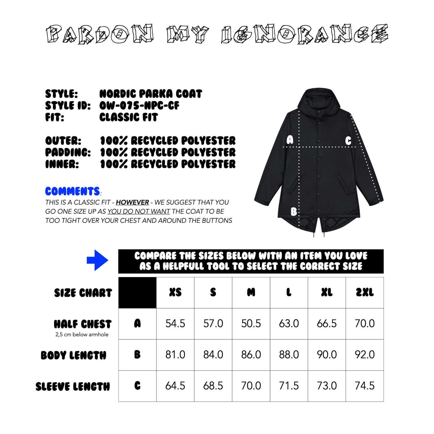 HELL'S KITCHEN WINTER CAMP 2025 //  PARKA COAT // Nordic Deep Black