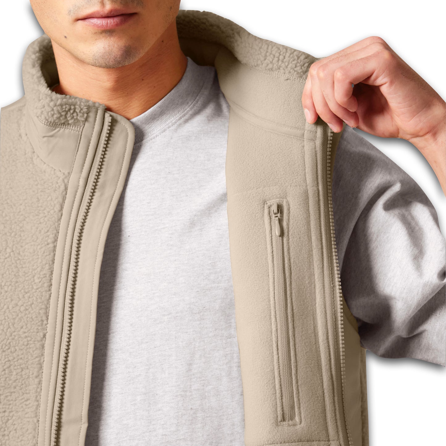 THE NORDIC CORE PILE VEST // Nordic Sand Dune