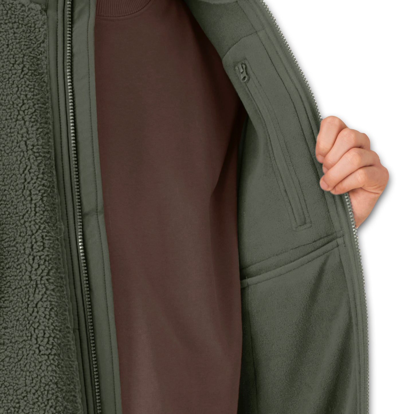 THE NORDIC CORE PILE VEST // Nordic Forest Green