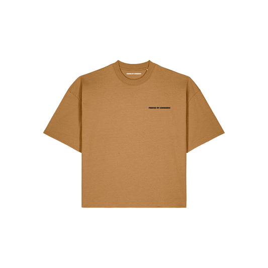 50/50 RECYCLED/ORGANIC COTTON  // OVERSIZED TEE // NORDIC SOFT BROWN