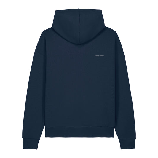 THE CAPSULE LW RELAXED HOODIE // TRACK 03 - REMIX A // Nordic Midnight Blue + Nordic Ice White Artwork