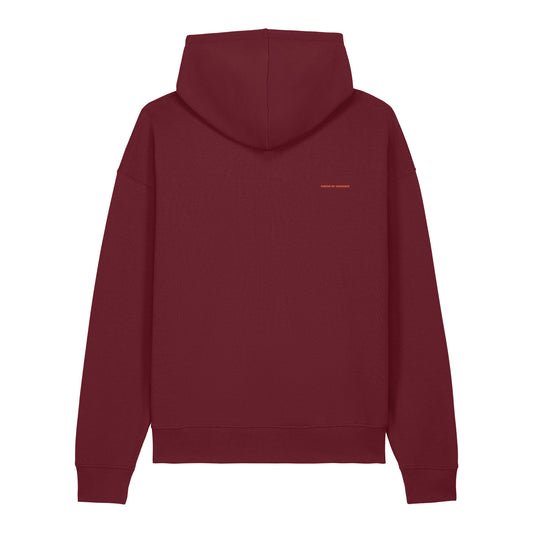 THE CAPSULE LW RELAXED HOODIE // TRACK 03 - REMIX A // Nordic Blood Red + Nordic Brick Red Artwork