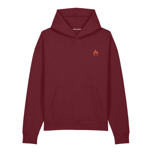 THE CAPSULE LW RELAXED HOODIE // TRACK 03 - REMIX C // Nordic Blood Red + Nordic Brick Red Artwork