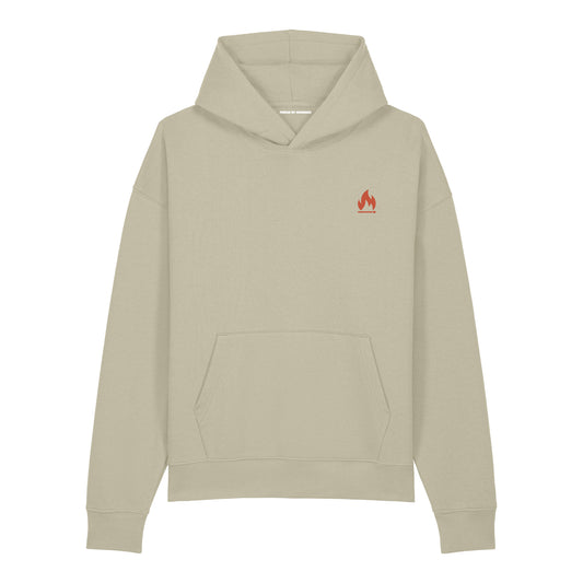 THE CAPSULE LW RELAXED HOODIE // TRACK 03 - REMIX C // Nordic Earth Clay + Nordic Brick Red Artwork